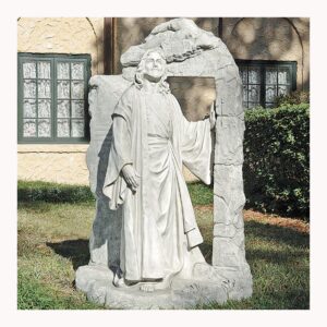 The risen jesus christ sculpture for decor garden