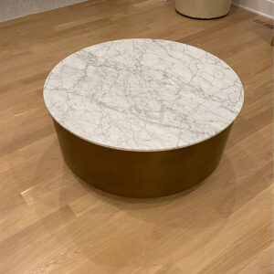 round marble drum coffee table