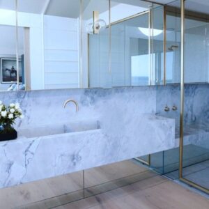 Polished Marble Granite Stone Bathroom Sink