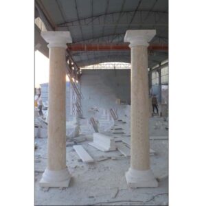 Decorative Roman Style Hand Carved White Cararra Marble Pillars