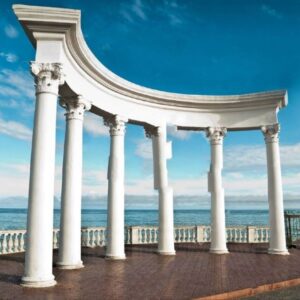 Garden Carved Marble Column For Wedding Decoration