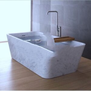 Freestanding Stone Marble Sculptural Soaking Bath Tub