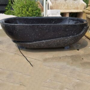 Black freestanding marble bathtub for sale