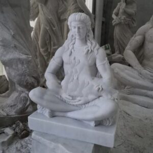 Factory White Marble Indian God Lord Shiva Stone Statue