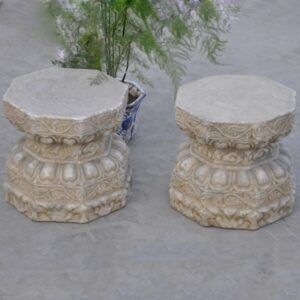 Outdoor marble pedestal for statue