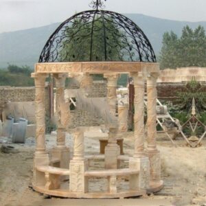 New Style Chinese Garden Marble Stone Gazebo For Sale