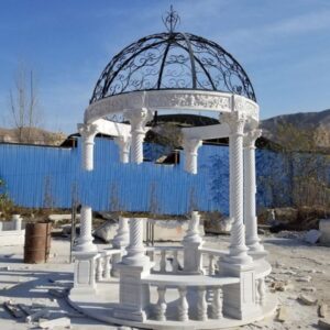 New Style Chinese Garden Marble Stone Gazebo For Sale