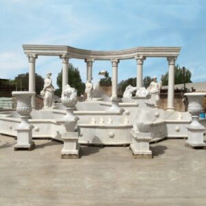 China Manufacturer Marble Garden Gazebo Sculpture Natural Stone Outdoor Gazebo