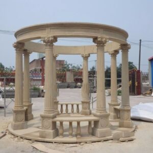 Factory Hot Sale Large Outdoor Sandstone Decorative Stone Garden Gazebo