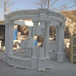 Cheap Price Custom Natural Stone Marble Outdoor Garden Gazebo