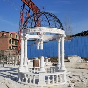 Hand Carved Marble Stone Garden Gazebo