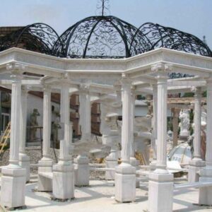 Decorative Stone Wedding Gazebo Outdoor Marble Garden Gazebo