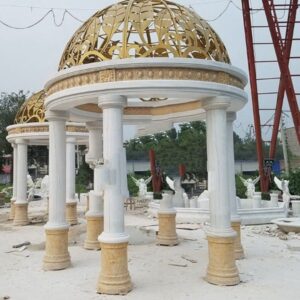 Decorative Stone Wedding Gazebo Outdoor Marble Garden Gazebo